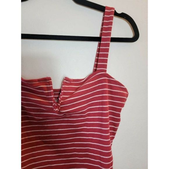 American Eagle Seriously Soft Red/ White Striped Tank - Picture 4 of 8